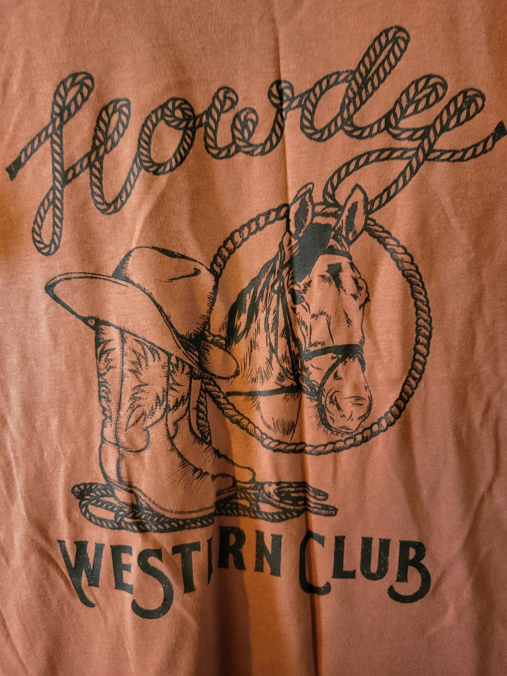 Wound Up Rust Graphic 'Howdy Western Club' Short Sleeve Tee - Picture 2 of 4